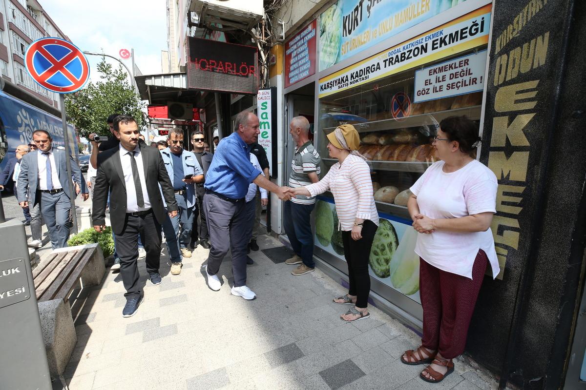 Memleket Partisi Genel Başkanı İnce, Balıkesir'de esnafı ziyaret etti: