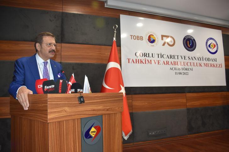 TOBB Başkanı Hisarcıklıoğlu, Çorlu TSO Tahkim ve Arabuluculuk Merkezi'nin açılışını yaptı G2