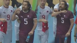 Milli Voleybolcularımız skandalı yaşadı! Katarlı Saad Sulaiman'dan 'kafa kesme' hareketi