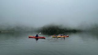 Borçka Karagöl Tabiat Parkı'nda kano antrenmanı yapıldı