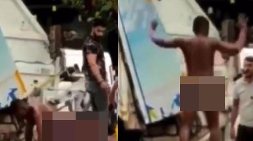 Esenyurt'tan skandal görüntüler! Vatandaşlara kulak asmadı: Sokağın ortasında çırılçıplak...