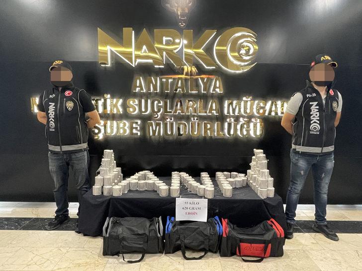 Antalya'da pirinç yüklü tırda 55 kilo 620 gram eroin ele geçirildi G1