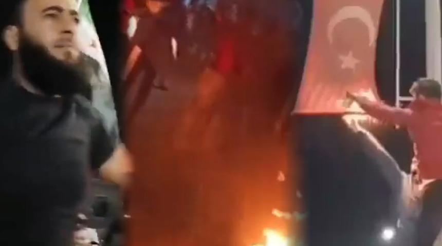 SON DAKİKA: Suriye'de Türk bayrağını ateşe verip ay yıldızı tahrip ettiler! Dışişleri Bakanlığından Suriye açıklaması geldi