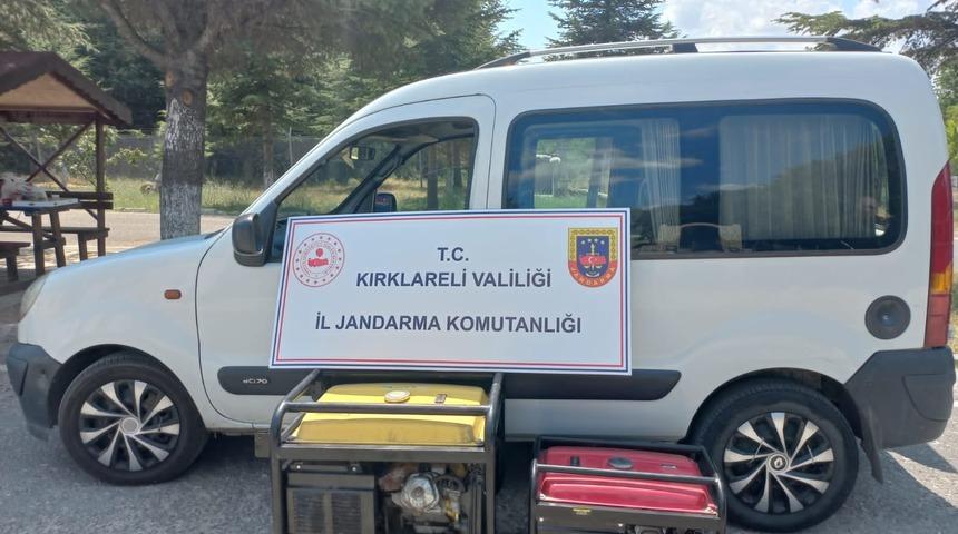 Kırklareli'nde jeneratör çalan 3 şüpheli, 600 saatlik kamera kaydı izlenerek yakalandı