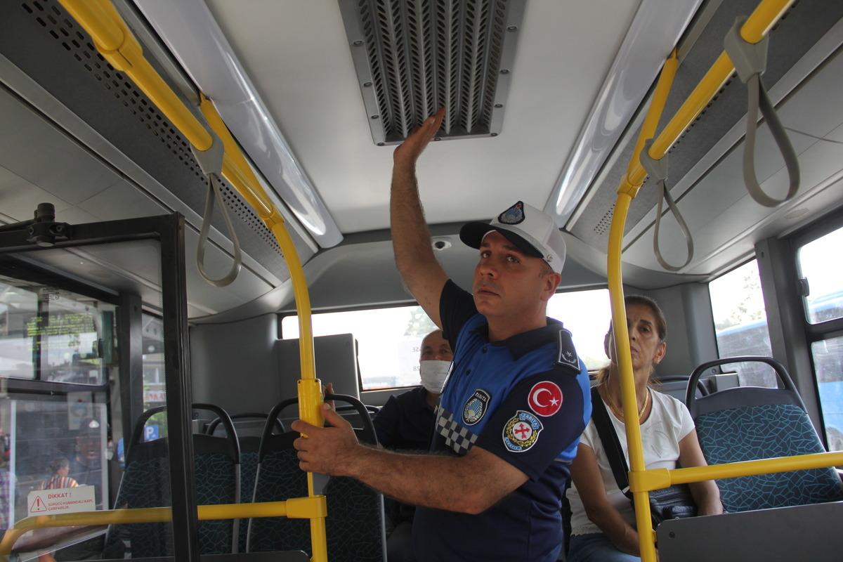 Hatay'da klima a&ccedil;mayan toplu taşıma s&uuml;r&uuml;c&uuml;lerine para cezası kesildi