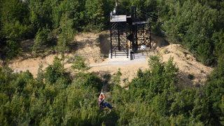 Küre Dağları Milli Parkı'nda açılan zipline parkuru macera tutkunlarını bekliyor