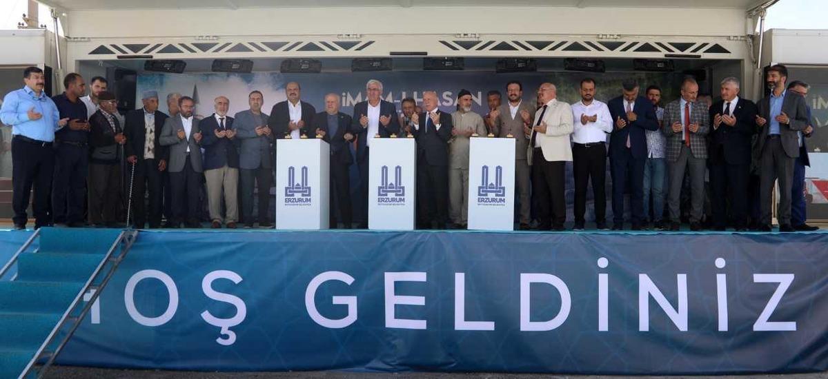 Erzurum'da "İmam Hasan İmam H&uuml;seyin Camisi"nin temeli atıldı