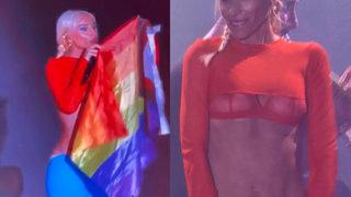 Sahnede LGBT bayrağı açan Gülşen tepki gelince bakın ne yaptı!  