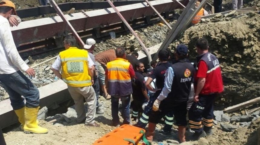 Baraj inşaatında göçük