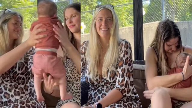 Sosyal medyadan tepki çekti! Kız kardeşime yardım etmek için yeğenimi emziriyorum