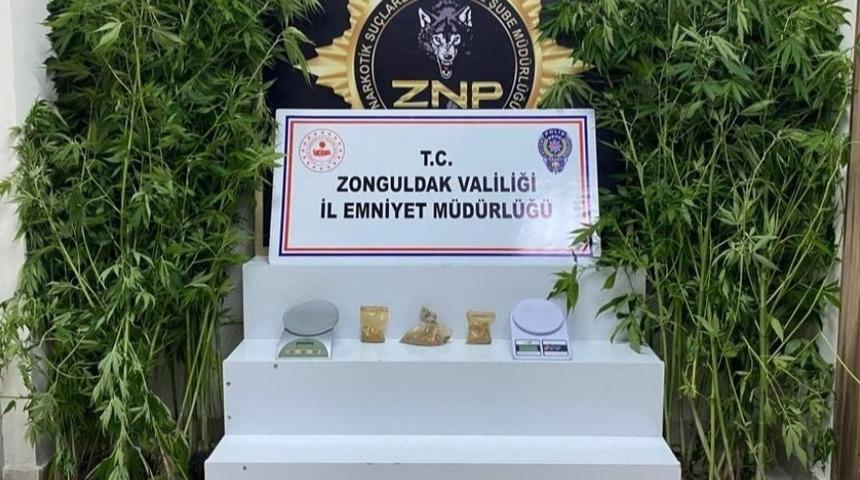 Zonguldak'ta uyuşturucu operasyonunda yakalanan 3 zanlı tutuklandı