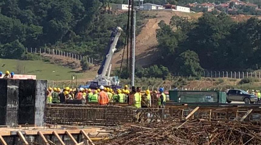 Filyos Limanı şantiyesinde işçiler birbirine girdi! Ortalık savaş alanına döndü