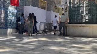 Türkiye günlerce bu görüntüleri konuşmuştu! Eyüp Sultan Türbesi'nde tahrip edilen çiniler onarıldı