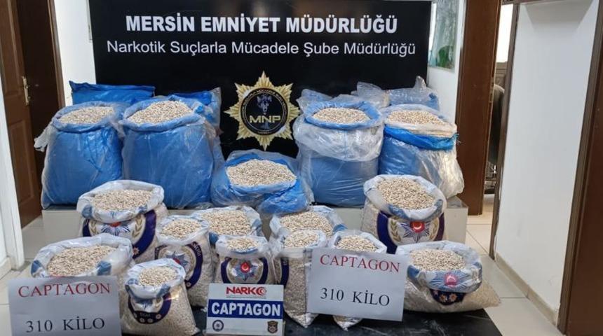İçişleri Bakanı Soylu, Mersin'de 310 kilogram uyuşturucu hap ele geçirildiğini açıkladı