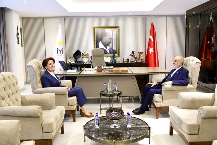 İYİ Parti Genel Başkanı Akşener ile Saadet Partisi Genel Başkanı Karamollaoğlu görüştü G3