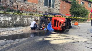 Zonguldak'ta devrilen forkliftin altında kalan kişi hayatını kaybetti
