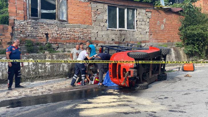 Zonguldak'ta devrilen forkliftin altında kalan kişi hayatını kaybetti G3