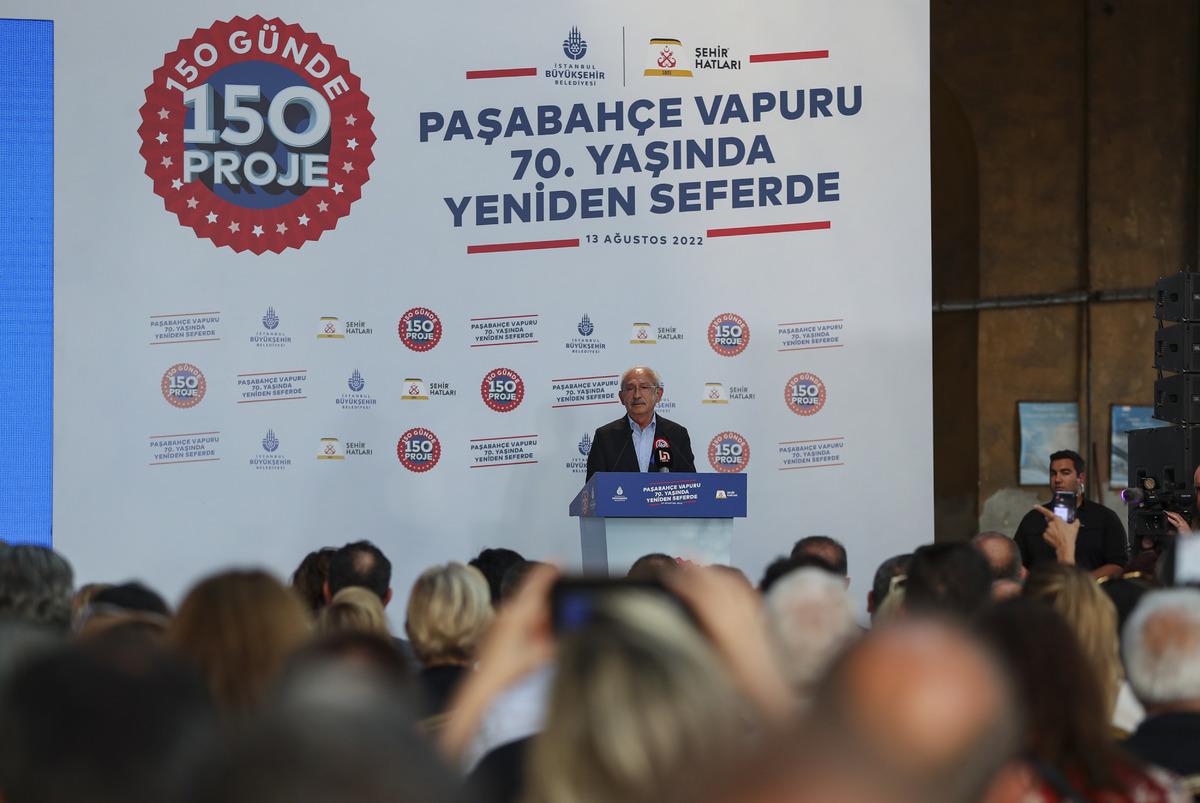 CHP Genel Başkanı Kılı&ccedil;daroğlu, "Paşabah&ccedil;e" vapurunun hizmete alınma t&ouml;reninde konuştu: