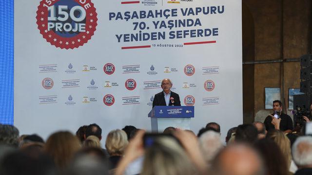 CHP Genel Başkanı Kılıçdaroğlu, Paşabahçe vapurunun hizmete alınma töreninde konuştu: