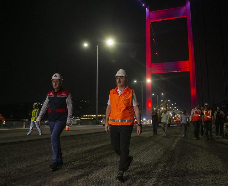 Bakan Karaismailoğlu, FSM Köprüsü'ndeki asfalt bakım çalışmalarını inceledi: G4