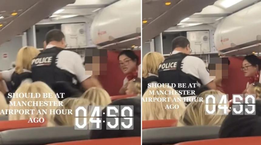 Uçakta dehşet anları! Soyunup kokpite saldırmaya çalıştı