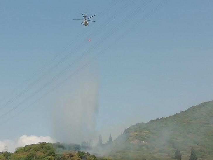 Kocaeli'de ormanlık alanda çıkan yangına müdahale ediliyor G3