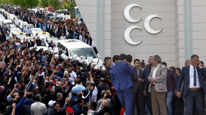 Bahçeli'yi destek için 200, muhalifler için 20 bin kişi geldi
