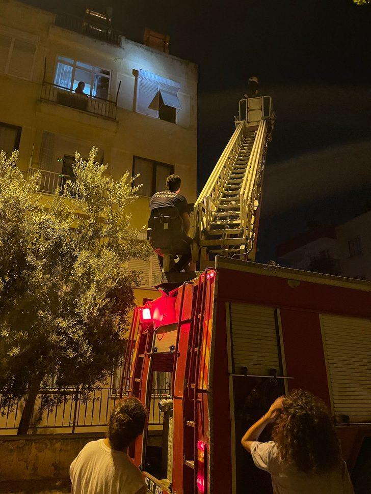 Antalya'da itfaiye ekibinin seferber olduğu kedi, 4. kattan atladı G2