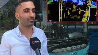 Günün kahramanı! Fenalaşan yolcusunu sırtına yükleyip hastaneye kadar taşıdı