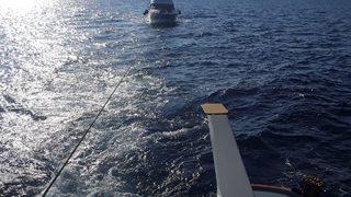 Marmaris açıklarında sürüklenen tekne kurtarıldı