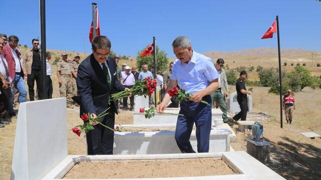 Tunceli'de teröristlerce şehit edilen 6 sivil ve 2 güvenlik korucusu anıldı