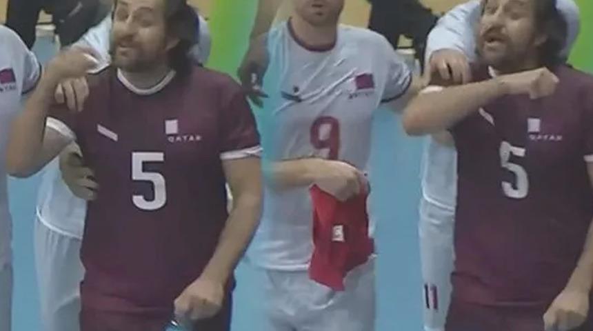 ''Kafa kesme'' hareketi yapan Katarlı oyuncu hakkında açıklama!