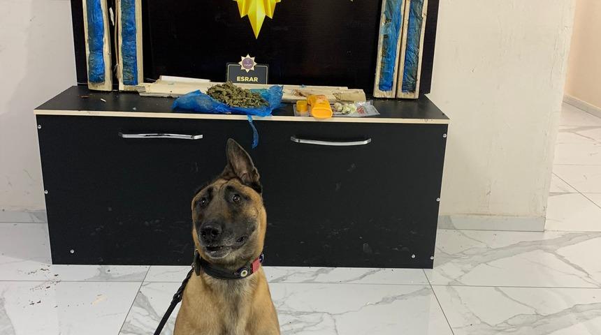 Niğde'de uyuşturucu operasyonunda kuş kafesine zulalanmış 1,5 kilogram esrar ele geçirildi