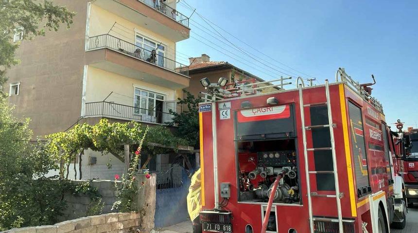 Kırıkkale'de evde çıkan yangın söndürüldü