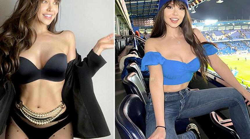 ''Rusya'nın seks sembolü'' Chelsea maçına damga vurdu