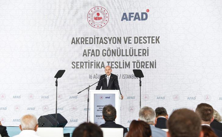 Bakan Soylu Akreditasyon ve Destek AFAD Gönüllüleri Sertifika Teslim Töreni'nde konuştu: G3