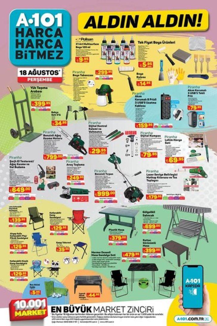 A101 aktüel kataloğu! 18 Ağustos A101'de hangi ürünler indirimde? G5