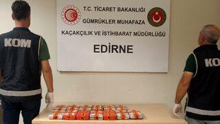 Edirne'de bir tırda 15 kilo 250 gram kokain ele geçirildi
