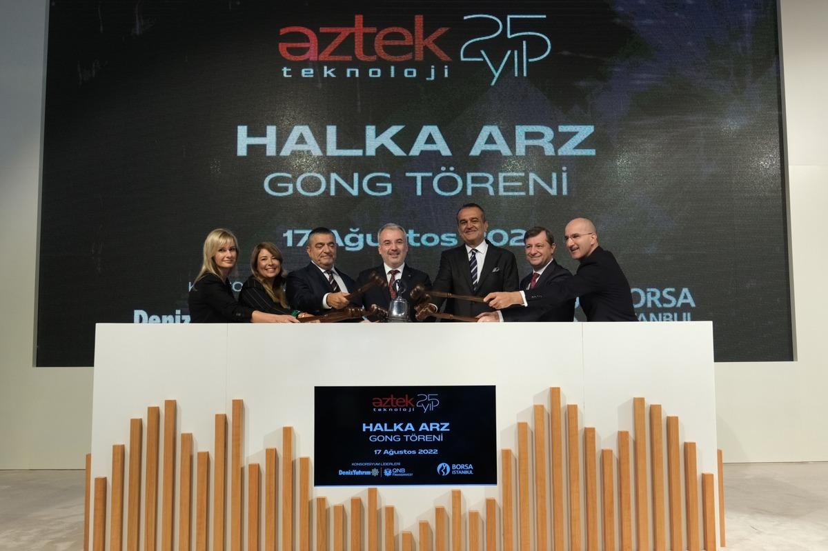 Borsa İstanbul'da gong Aztek Teknoloji i&ccedil;in &ccedil;aldı