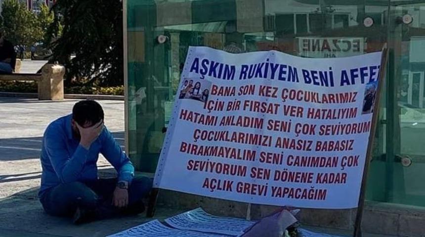 Kendisini terk eden eşine pankart açtı sosyal medya onu konuştu! 'Rukiye dönsün mü, dönmesin mi?'