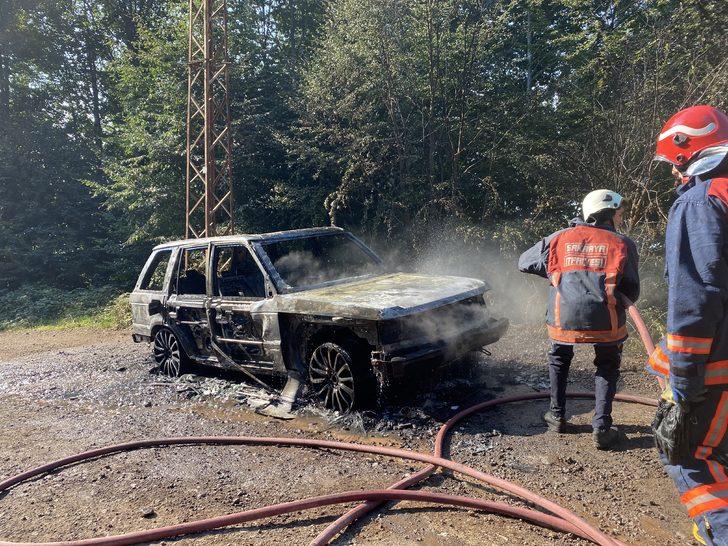 Sakarya'da yayla yolunda alev alan cip kullanılamaz hale geldi G1