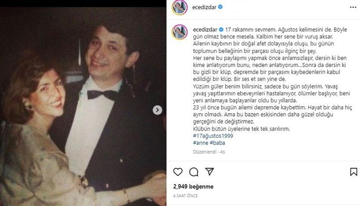 Depremde ailesini kaybeden Ece Dizdar'dan duygulandıran paylaşım: Hayat bir daha hiç aynı olmadı G1