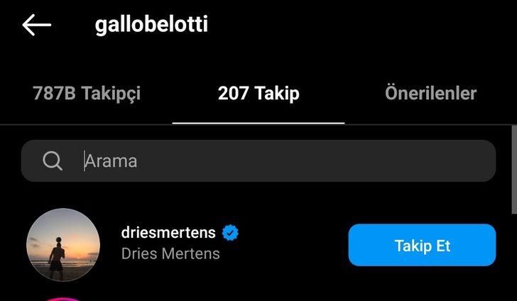 Son dakika: Andrea Belotti, Galatasaray taraftarlarını çıldırttı! Sosyal medyadan Dries Mertens'i takibe aldı... G4