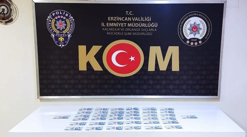 Erzincan'da sahte para ve uyuşturucuyla yakalanan zanlı tutuklandı