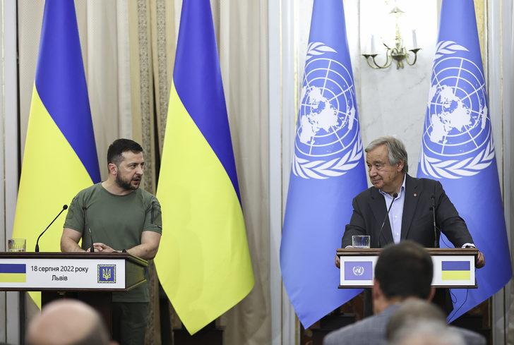 Guterres, Cumhurbaşkanı Erdoğan ve Ukrayna Devlet Başkanı Zelenskiy'le ortak basın toplantısında konuştu: G2
