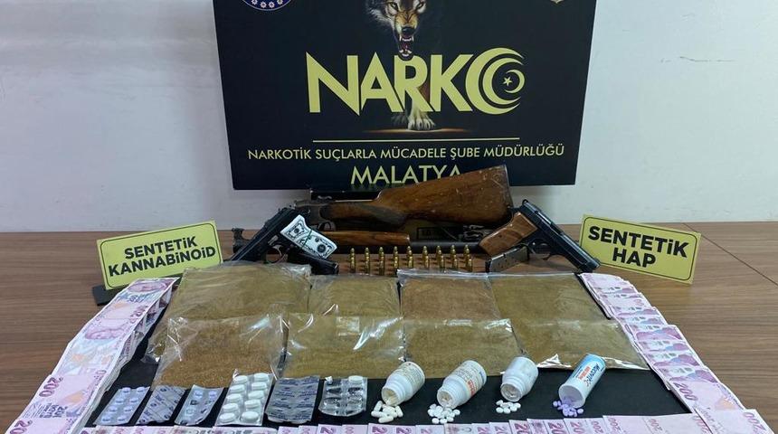 Malatya'da uyuşturucu operasyonunda yakalanan 3 şüpheli tutuklandı