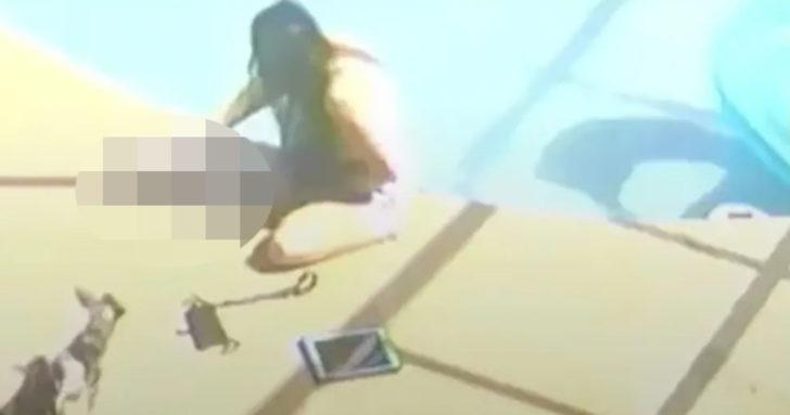 Acımadan köpeğini havuzda boğarak öldürdü! Cansız bedeninin yanına uzanıp bir de poz verdi G2