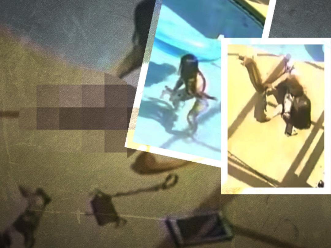 Acımadan k&ouml;peğini havuzda boğarak &ouml;ld&uuml;rd&uuml;! Cansız bedeninin yanına uzanıp bir de poz verdi