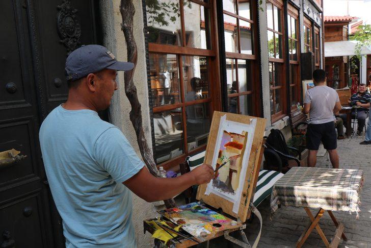 Türki Cumhuriyetlerden ressamlar Safranbolu'nun güzelliklerini resimlerine yansıtıyor G5