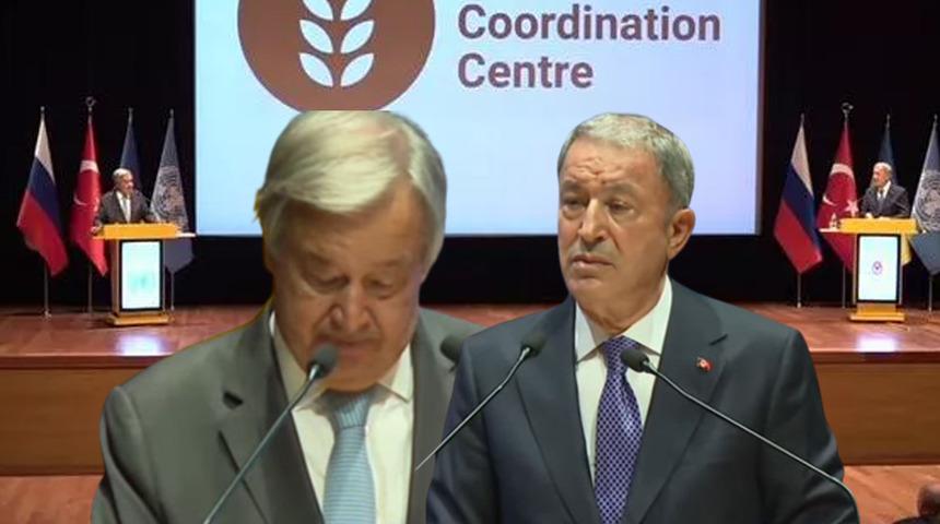 Akar ve Guterres'ten 'tahıl koridoru' açıklaması: Gemiler umut da taşıyorlar